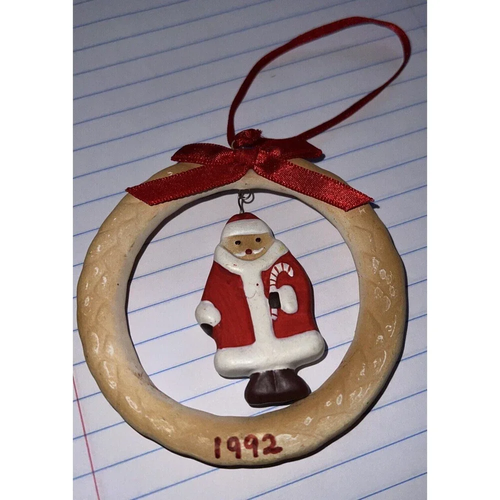 Russ Berrie Santa In A Reef 1992 Christmas Tree Ornament VGC # 5996